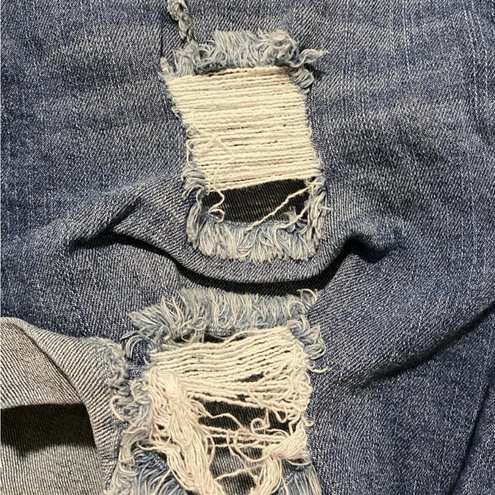 Distressed Denim Women's Shorts - Picture 2 of 5